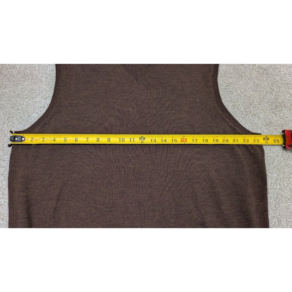 Club Room Mens Wool Sweater Vest XL Brown Academia Grandpa Preppy Golf Mr Rogers - Picture 4 of 7